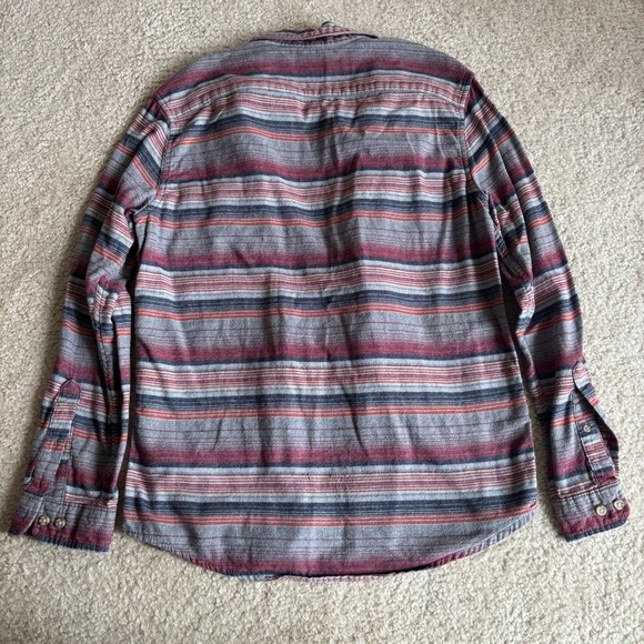 Mutl-Colored Stripped Long Sleeve Flannel Shirt - Picture 9 of 9